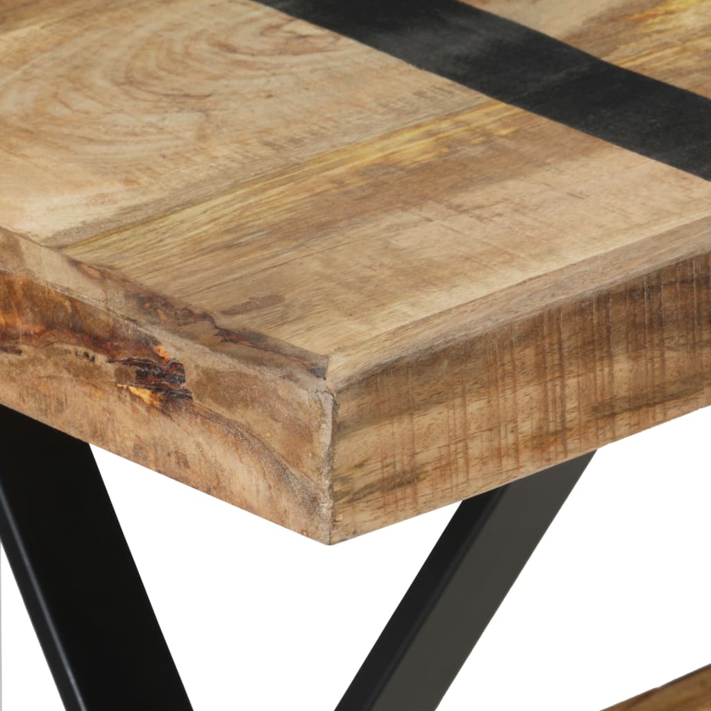 vidaXL Dining Table 120x60x76 cm Rough Mango Wood