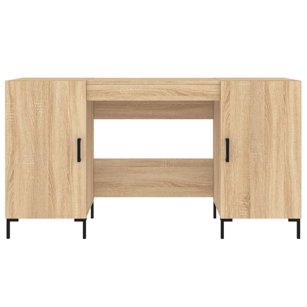 vidaXL Desk Sonoma Oak 140x50x75 cm Engineered Wood