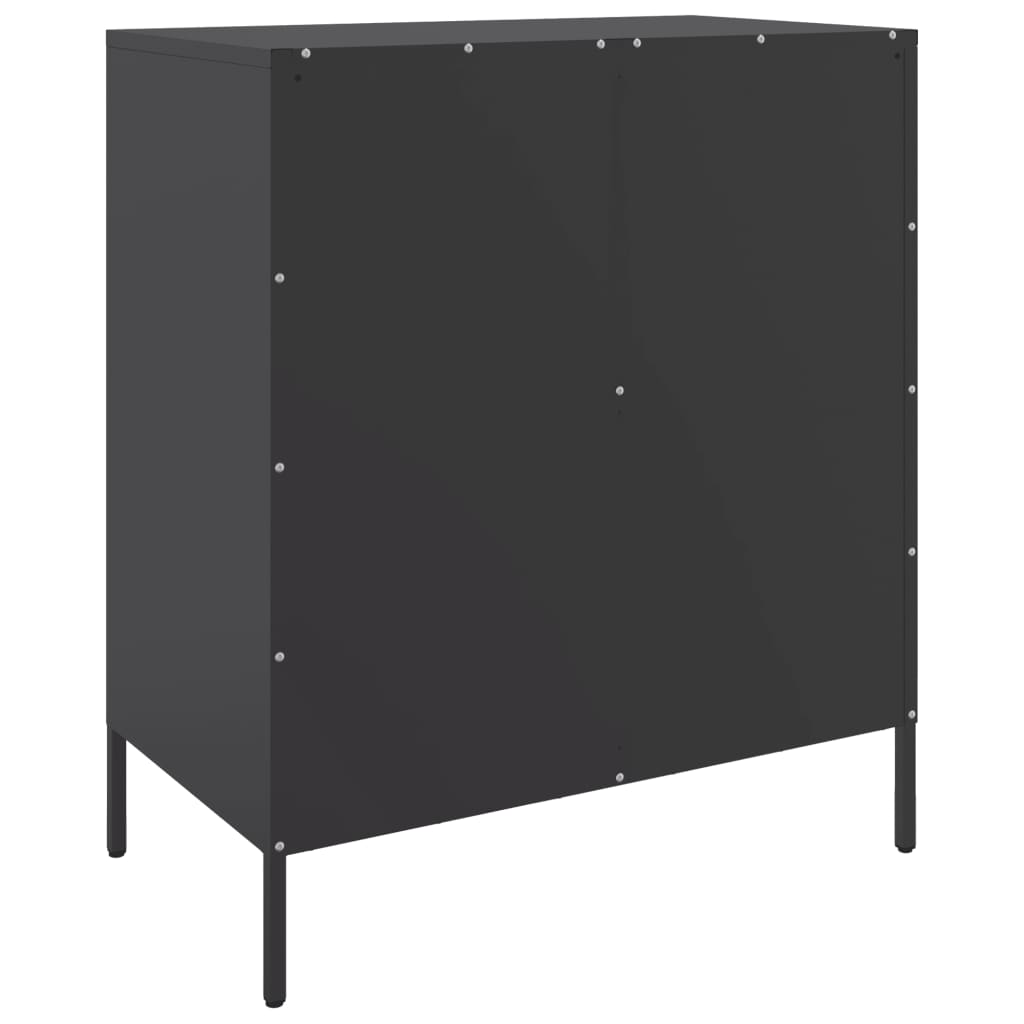 vidaXL Sideboard Black 68x39x79 cm Steel