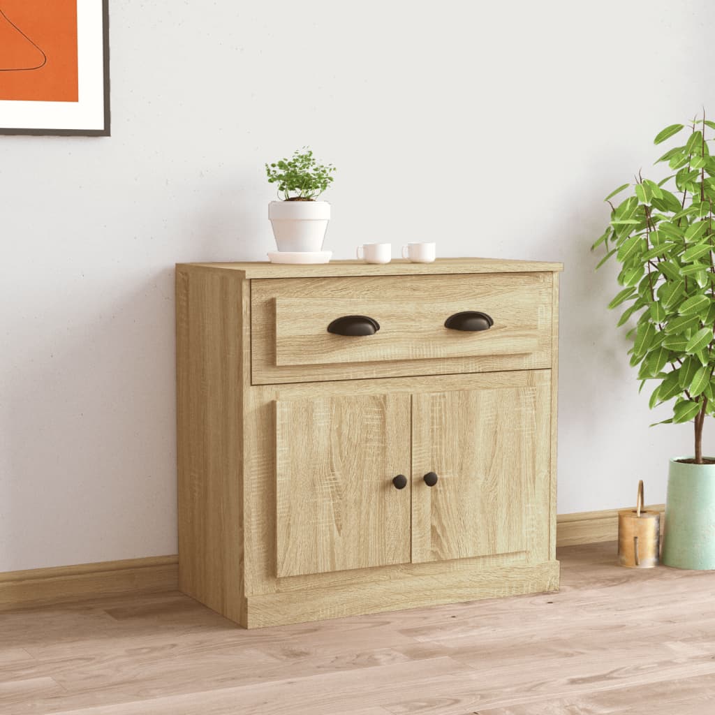 vidaXL Sideboard Sonoma Oak 70x35.5x67.5 cm Engineered Wood