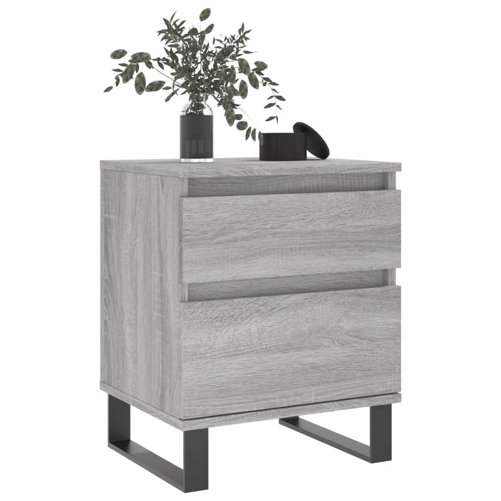 vidaXL Bedside Cabinets 2 pcs Grey Sonoma 40x35x50 cm Engineered Wood