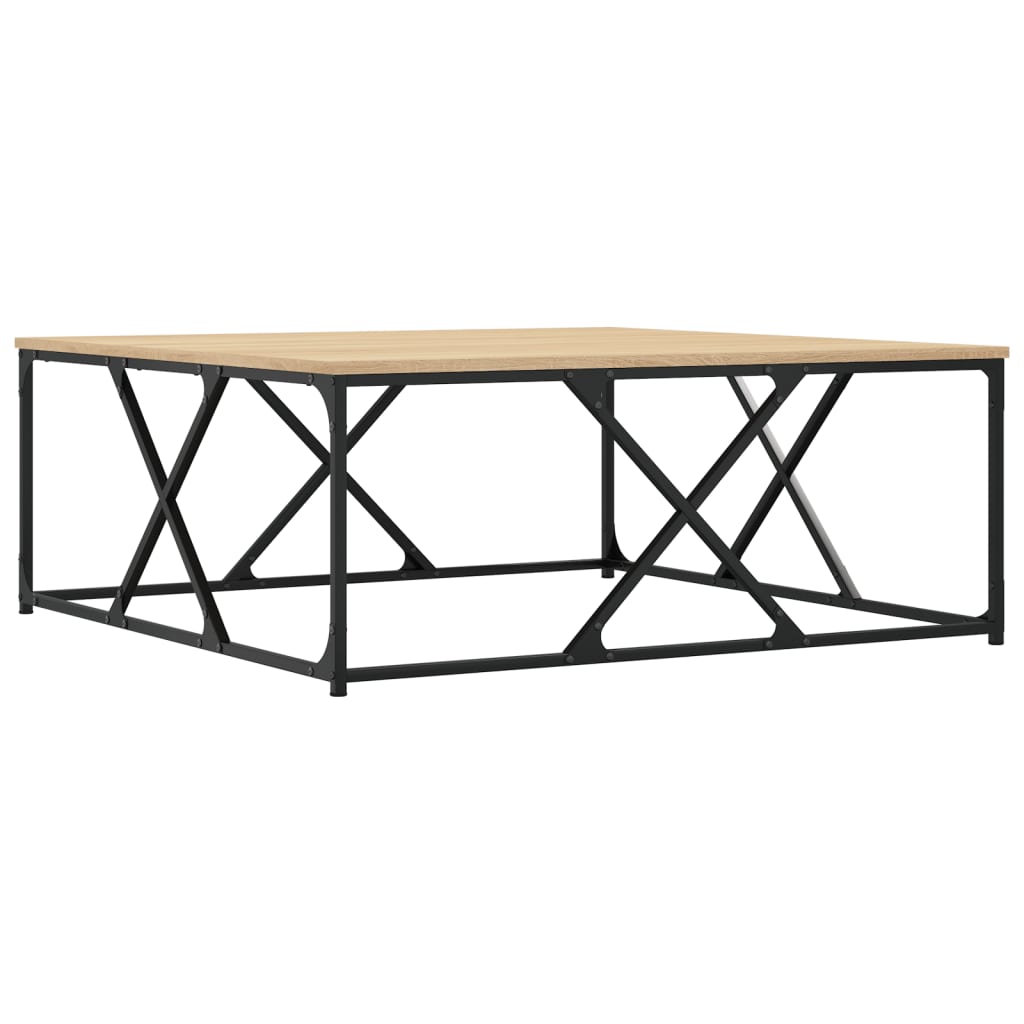 vidaXL Coffee Table Sonoma Oak 100x100x40 cm Engineered Wood