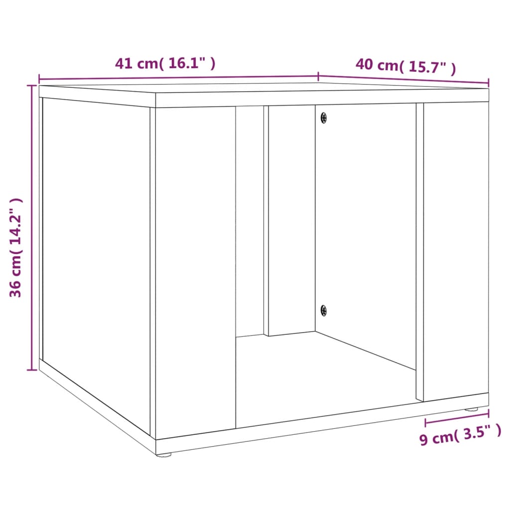 vidaXL Bedside Table Sonoma Oak 41x40x36 cm Engineered Wood