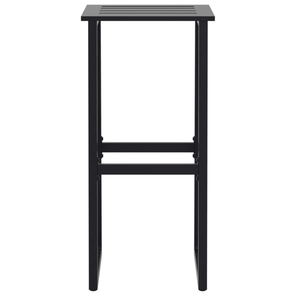 vidaXL Bar Stools 2 pcs Black 38x38x80 cm Powder-coated Steel