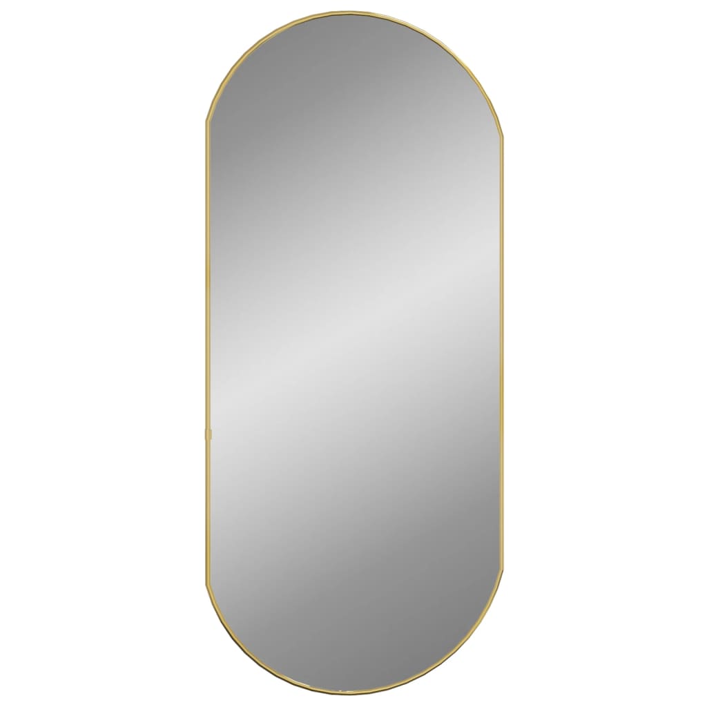 vidaXL Wall Mirror Gold 90x40 cm Oval