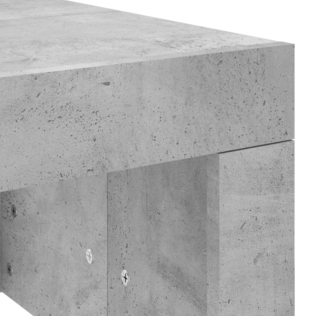 vidaXL Coffee Table Concrete Grey 102x50x36 cm Engineered Wood