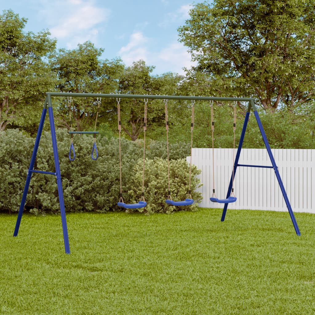 vidaXL Outdoor Swing Set with Swings and Trapeze