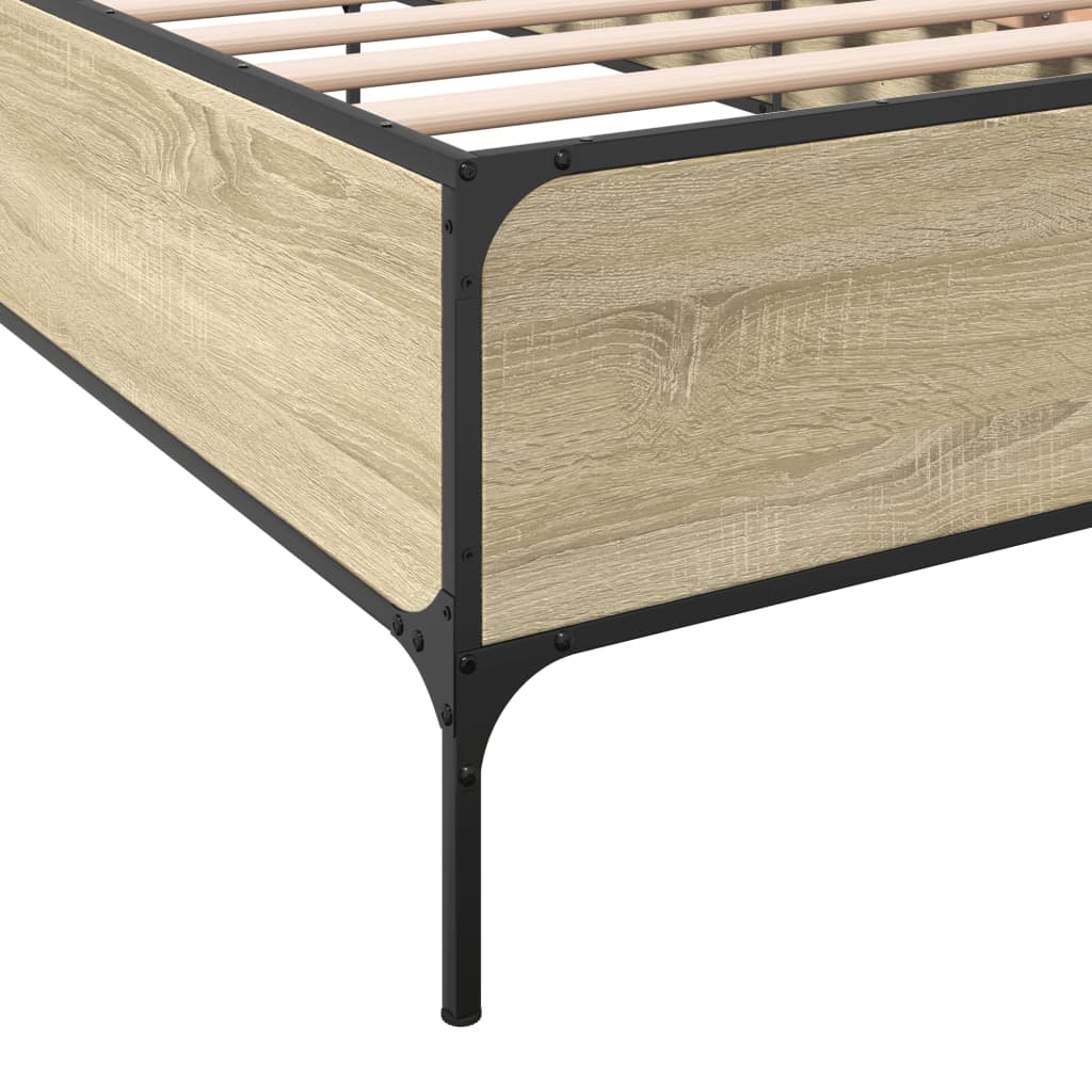 vidaXL Bed Frame without Mattress Sonoma Oak 90x200 cm