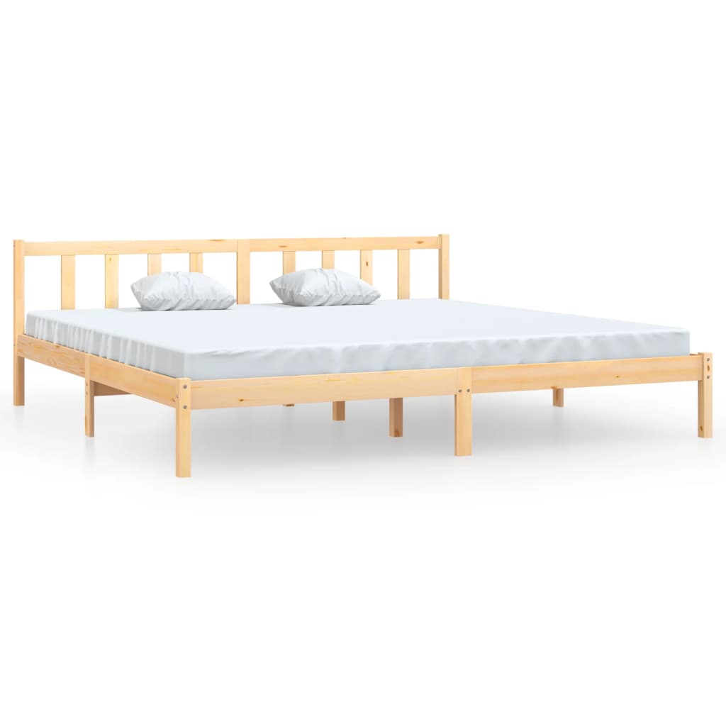 vidaXL Bed Frame without Mattress Solid Wood 200x200 cm