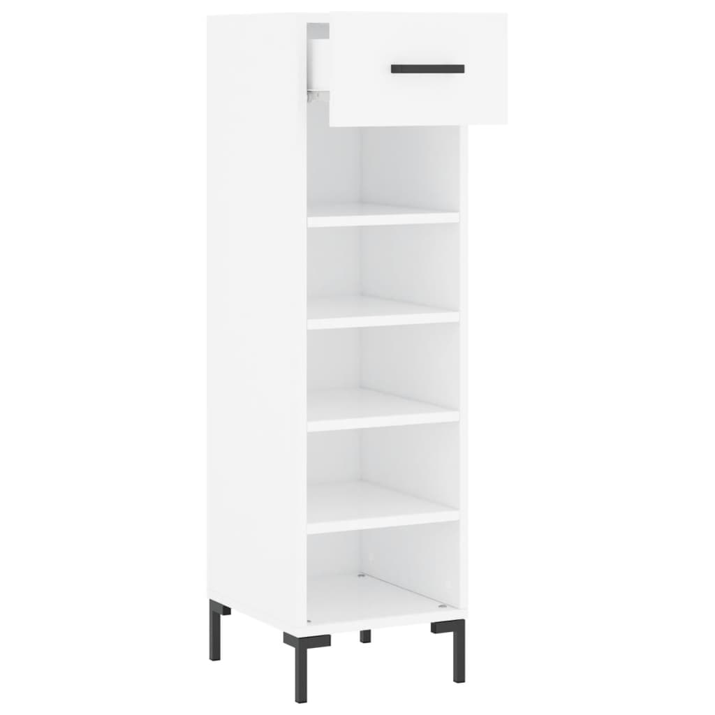 vidaXL Shoe Cabinet White 30x35x105 cm Engineered Wood