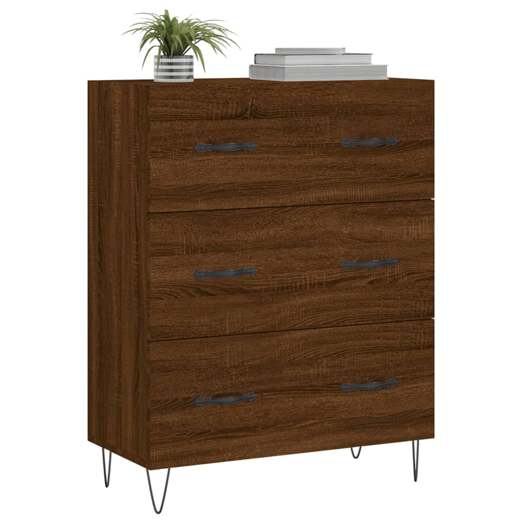 vidaXL Sideboard Brown Oak 69.5x34x90 cm Engineered Wood