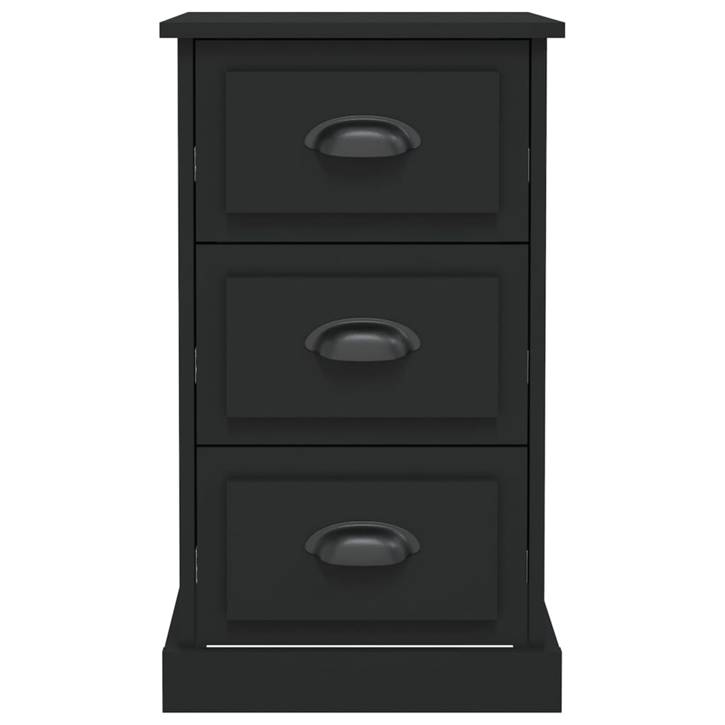 vidaXL Bedside Cabinet Black 39x39x67 cm Engineered Wood