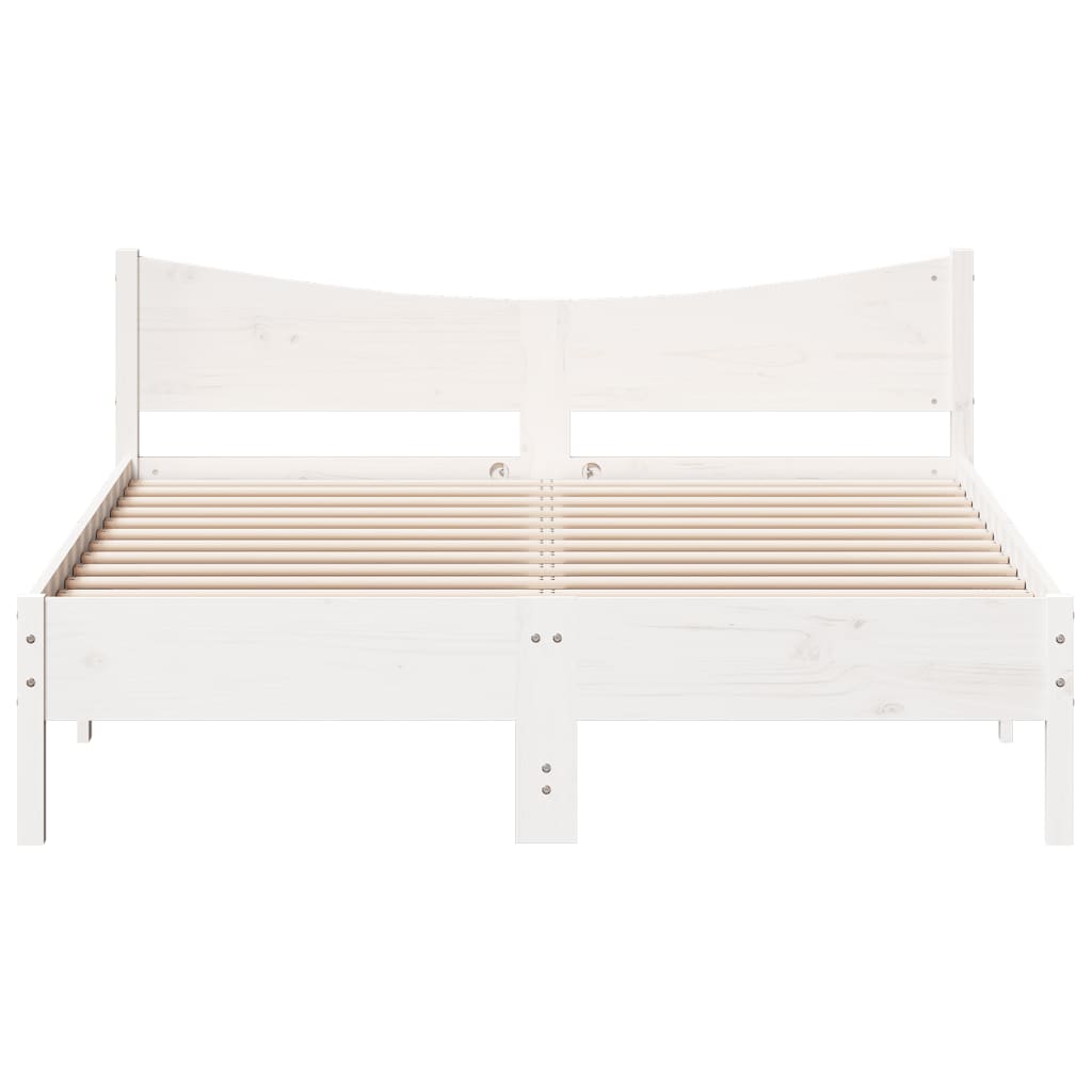 vidaXL Bed Frame without Mattress White 160x200 cm Solid Wood Pine