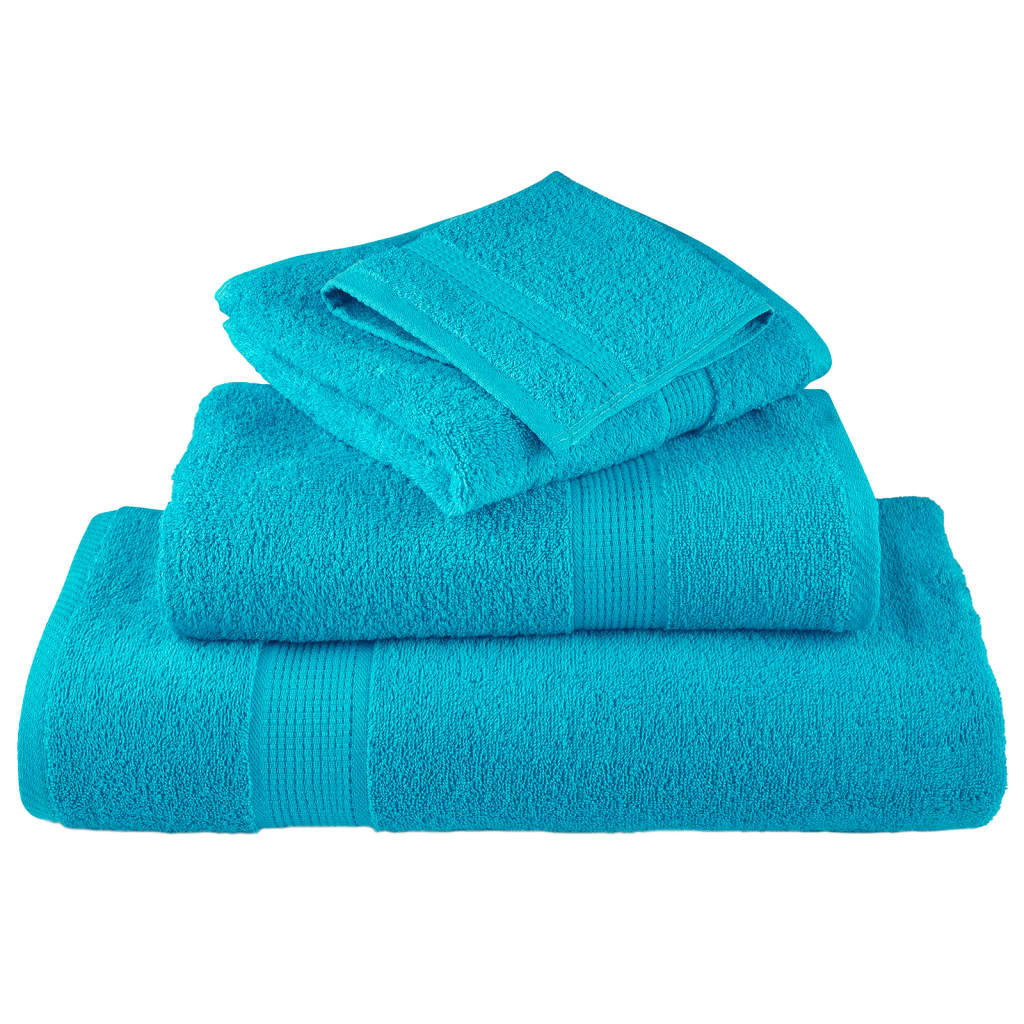 vidaXL Premium Guest Towels SOLUND 2 pcs Turquoise 30x50 cm 600 gsm