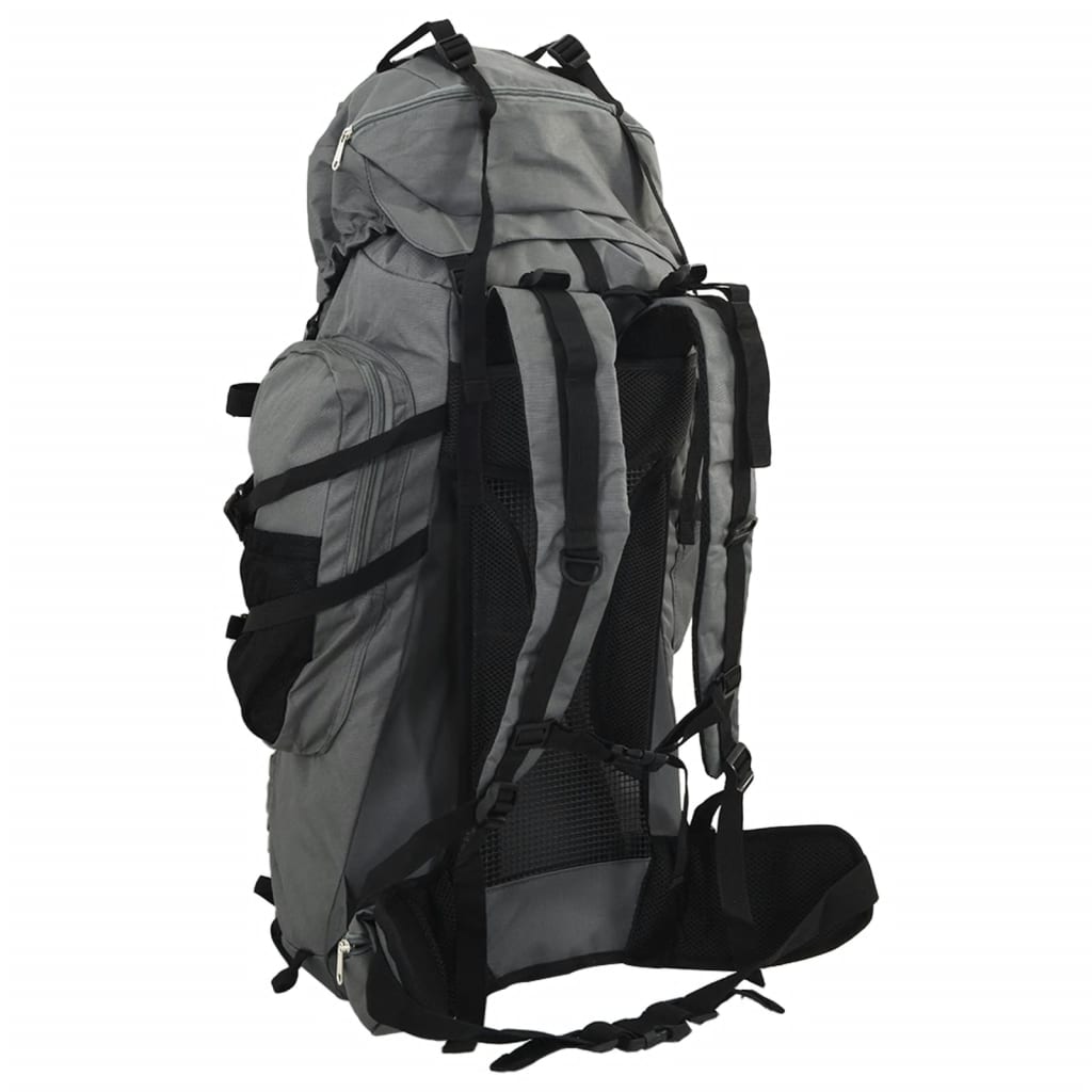 vidaXL Hiking Backpack Grey 60 L Oxford Fabric