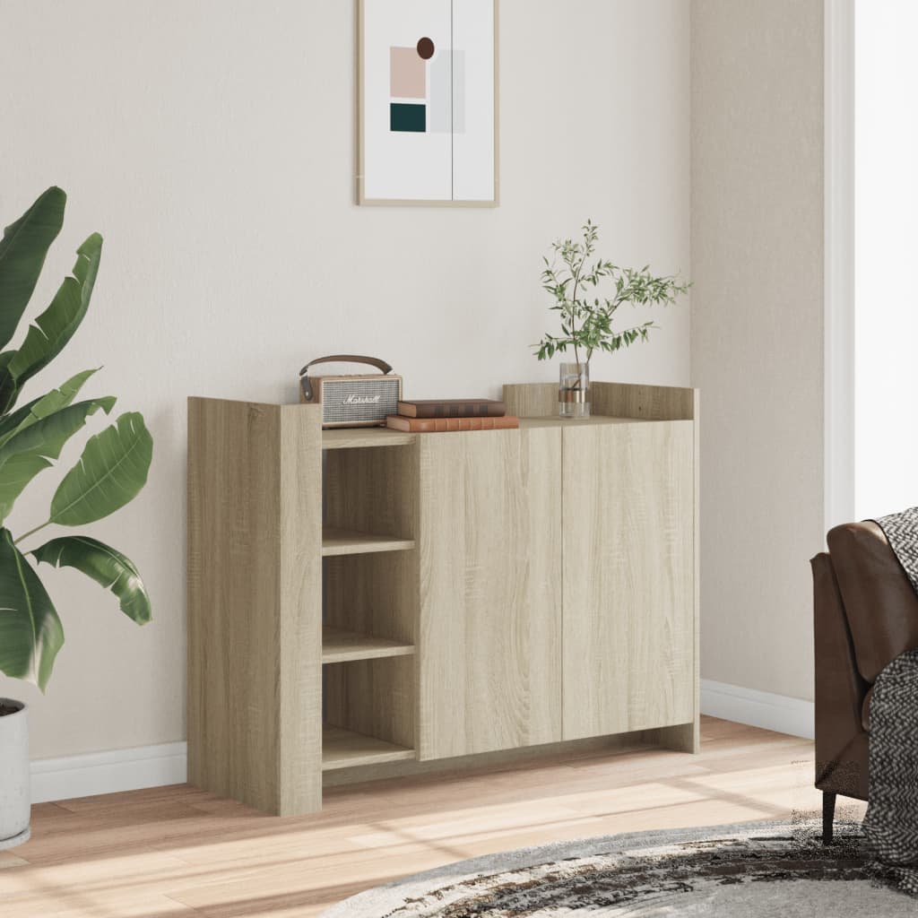 vidaXL Sideboard Sonoma Oak 100x35x75 cm Engineered Wood