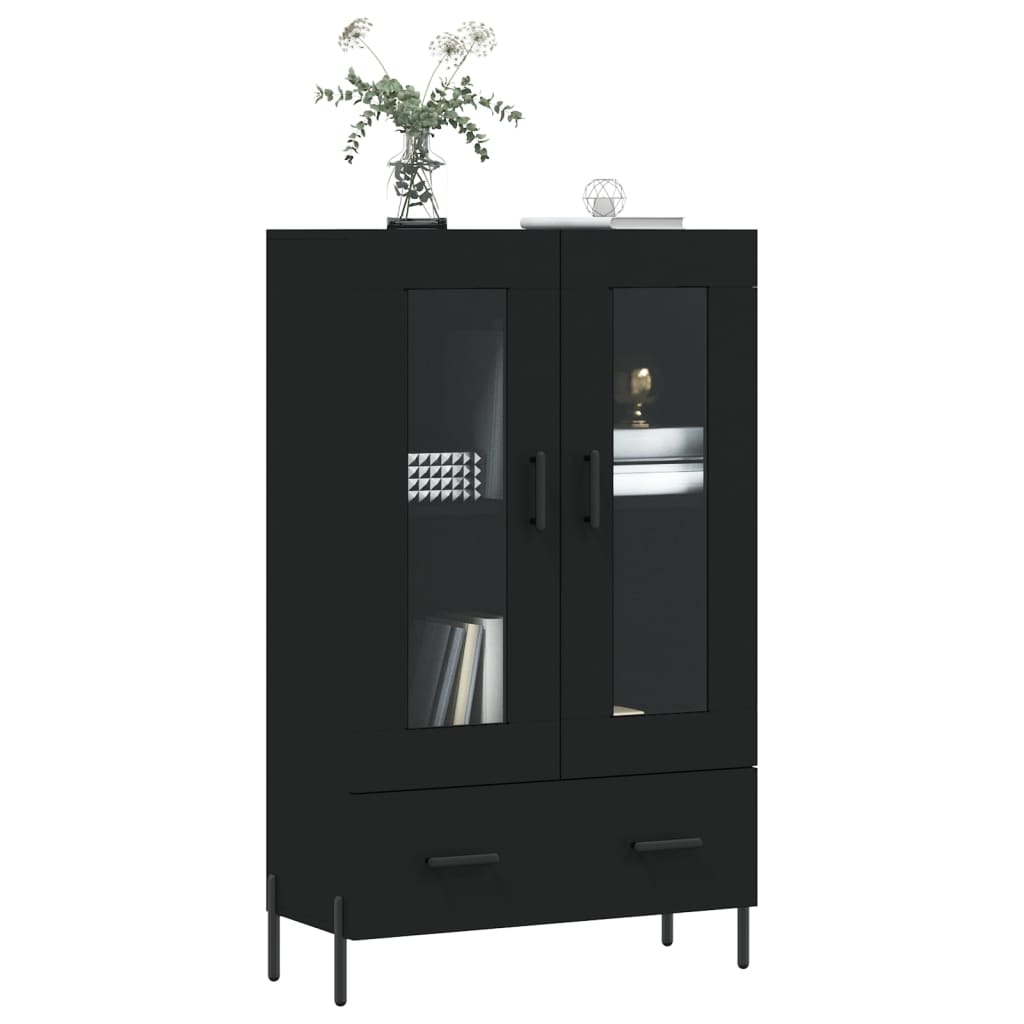 vidaXL Highboard Black 69.5x31x115 cm Engineered Wood