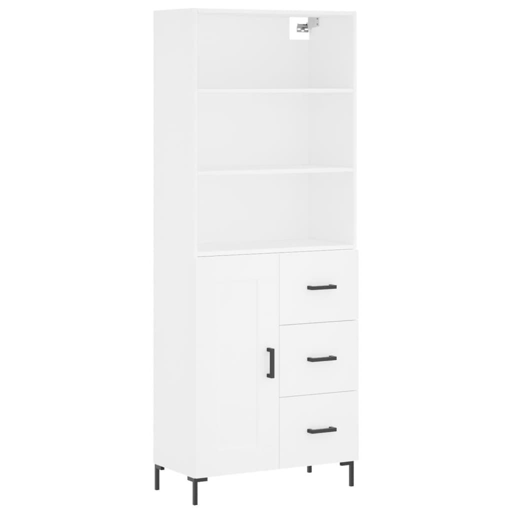 vidaXL Highboard White 69.5x34x180 cm Engineered Wood