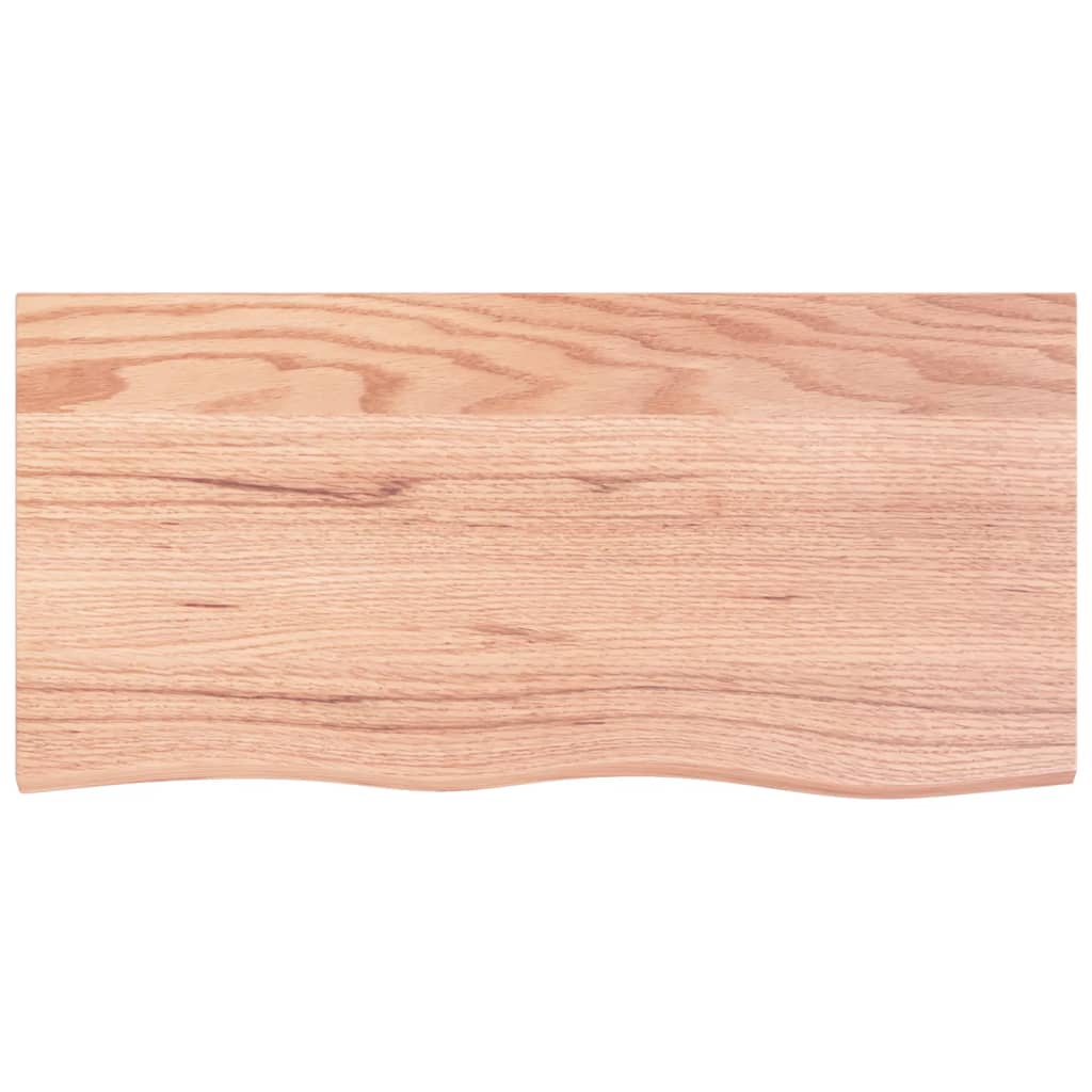 vidaXL Table Top Light Brown 100x50x(2-4) cm Treated Solid Wood Oak