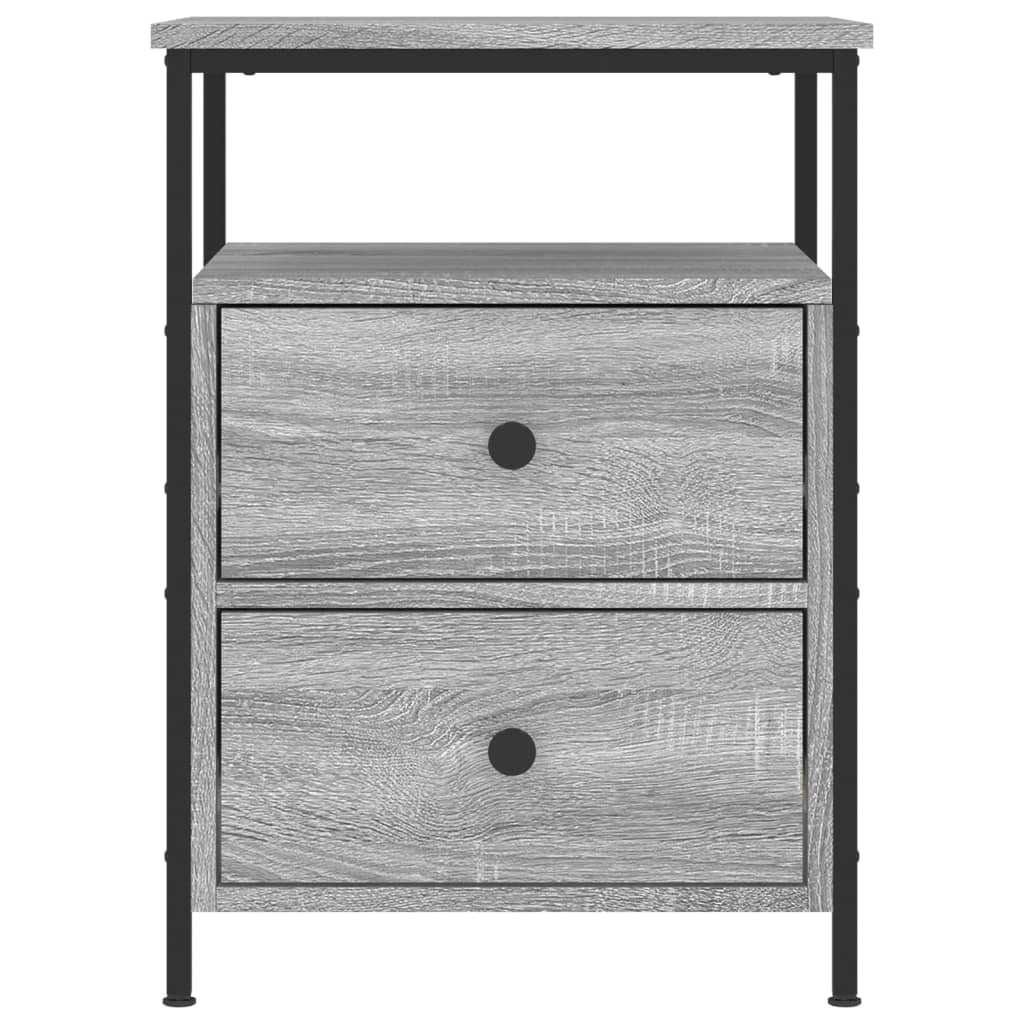 vidaXL Bedside Cabinets 2 pcs Grey Sonoma 44x45x60 cm Engineered Wood