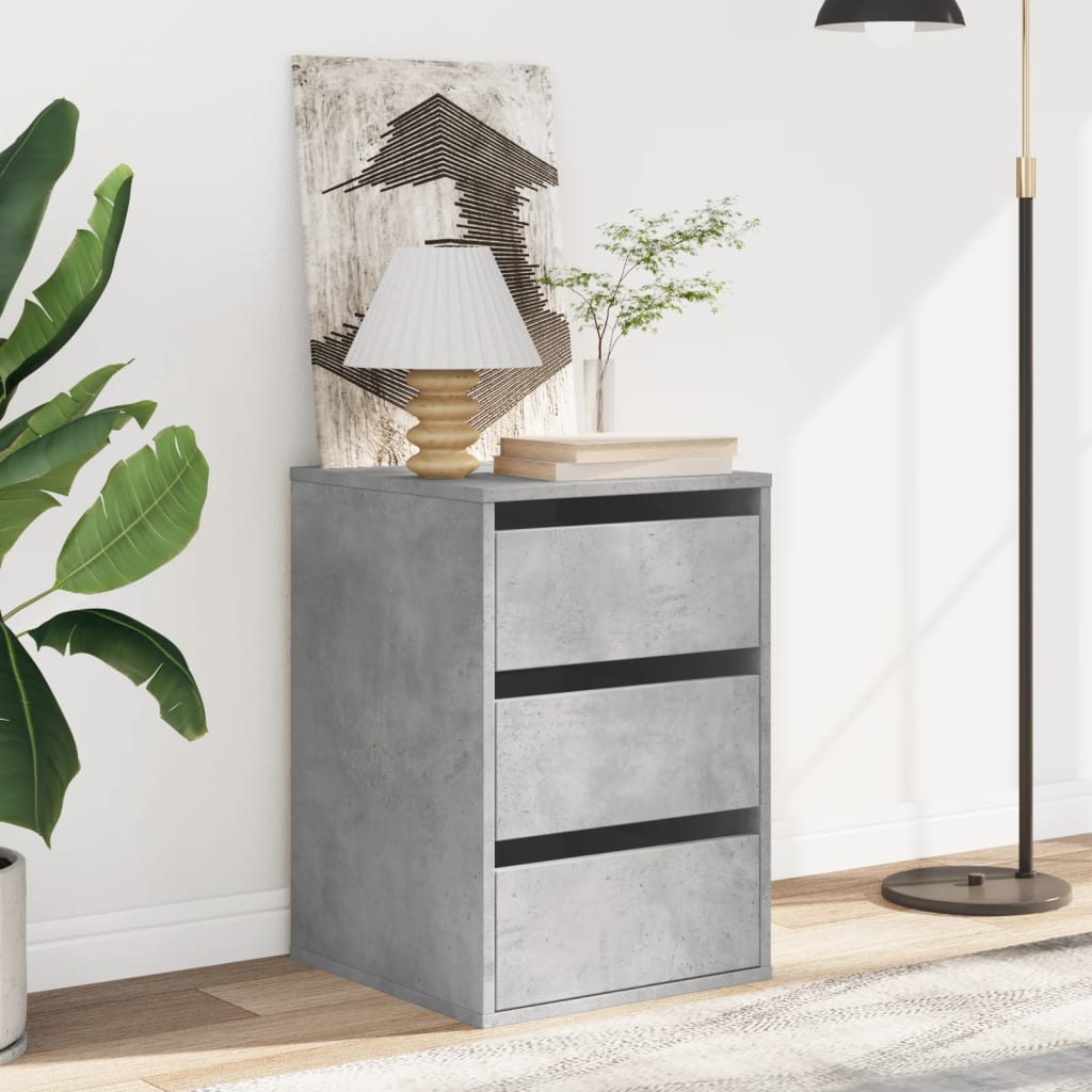 vidaXL Corner Chest of Drawers Concrete Grey 40x41x58 cm Engineered Wood