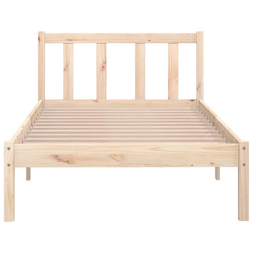 vidaXL Bed Frame without Mattress Solid Wood 90x200 cm