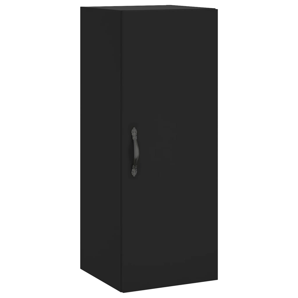 vidaXL Wall Mounted Cabinet Black 34.5x34x90 cm Engineered Wood