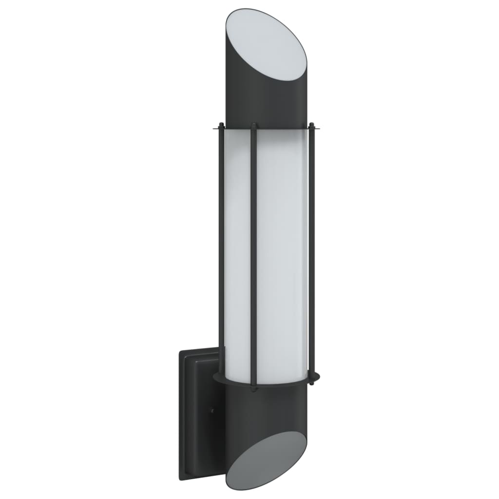 vidaXL Outdoor Wall Light Black Stainless Steel