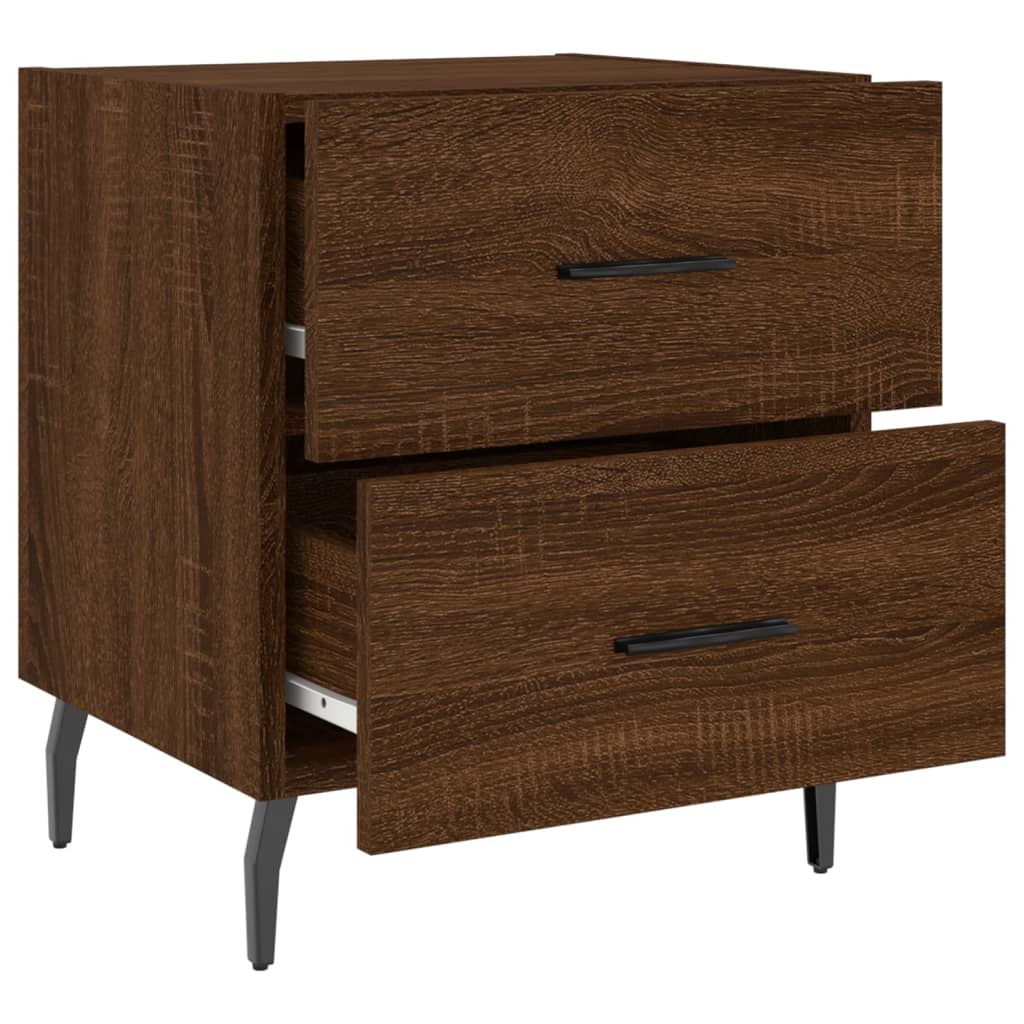 vidaXL Bedside Cabinet Brown Oak 40x35x47.5 cm Engineered Wood