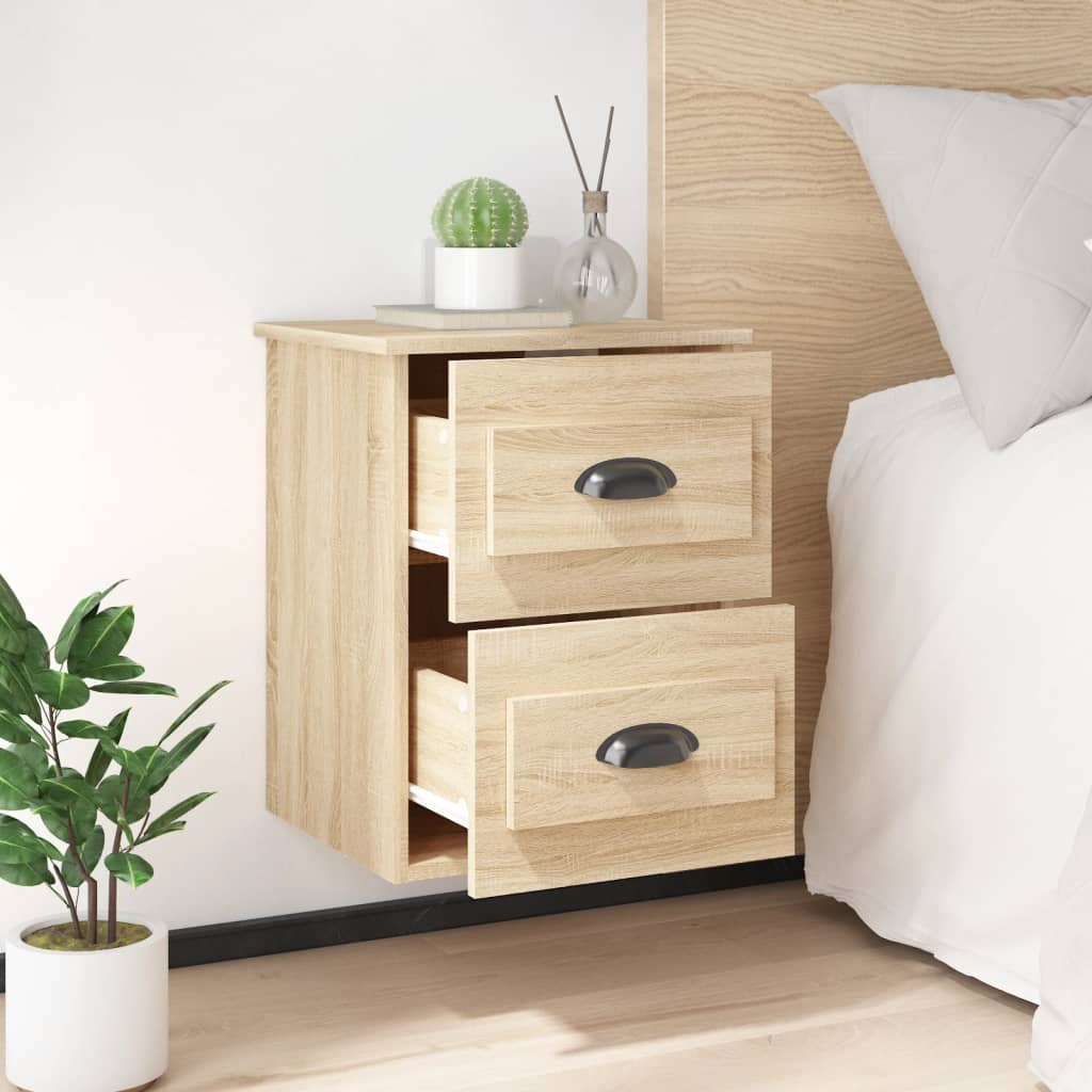 vidaXL Wall-mounted Bedside Cabinets 2 pcs Sonoma Oak 41.5x36x53cm