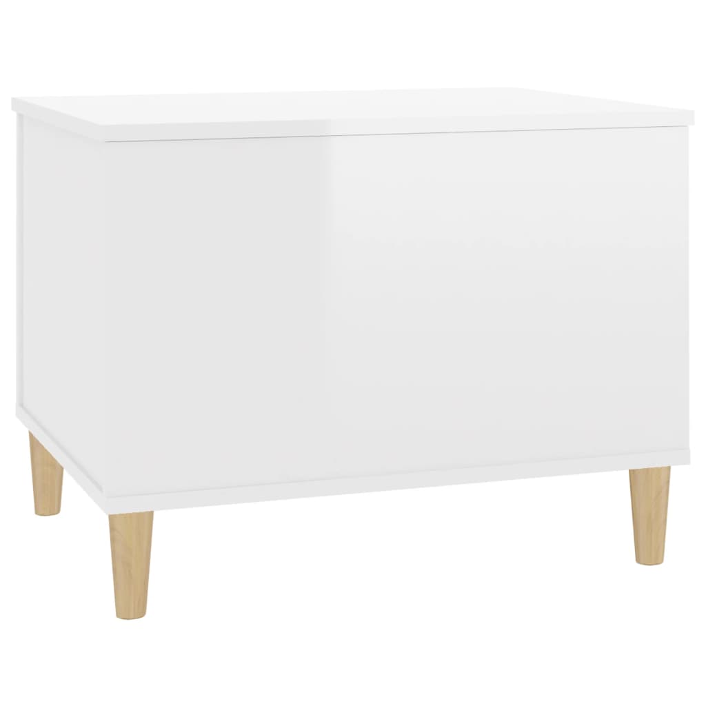 vidaXL Coffee Table High Gloss White 60x44.5x45 cm Engineered Wood