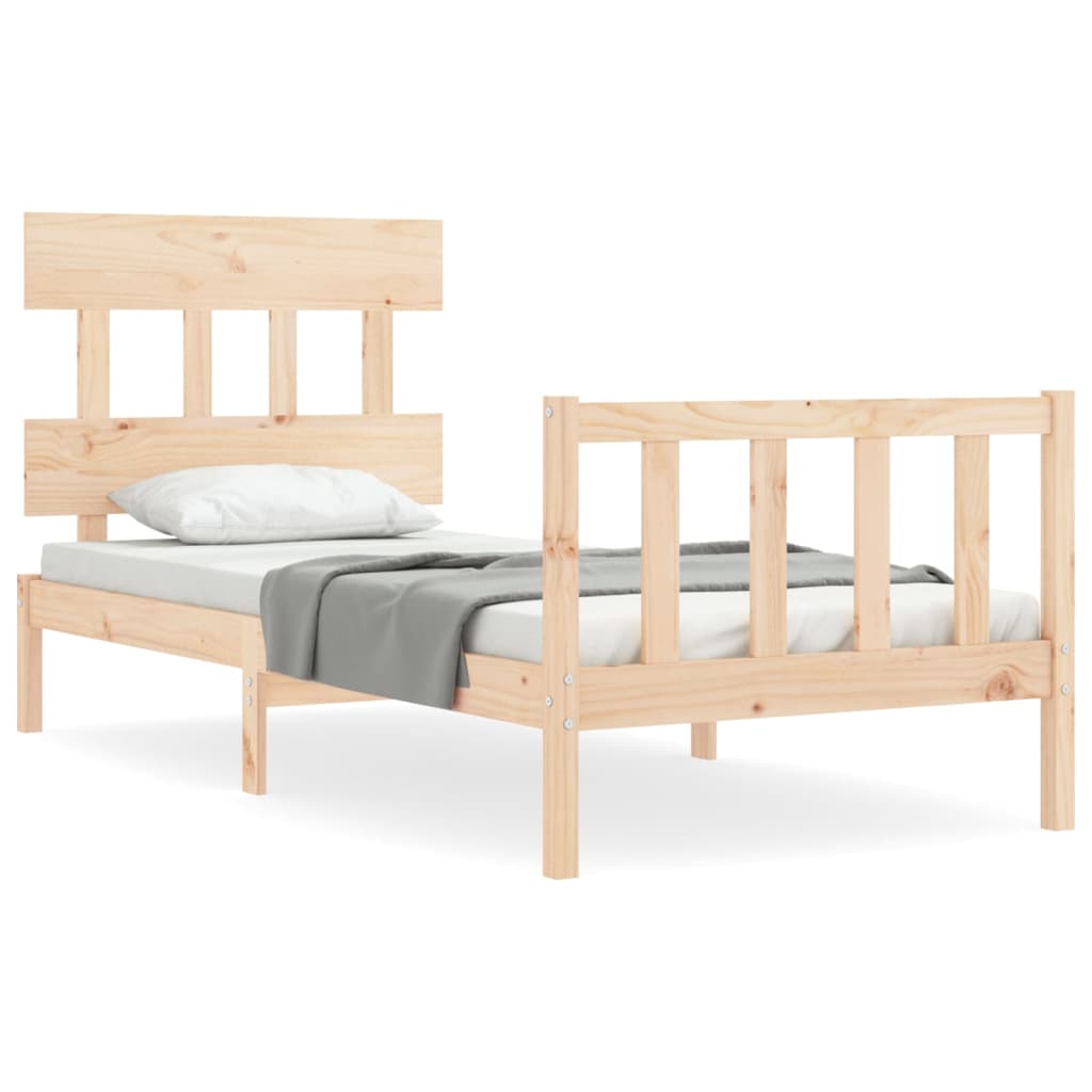 vidaXL Bed Frame without Mattress 100x200 cm Solid Wood Pine