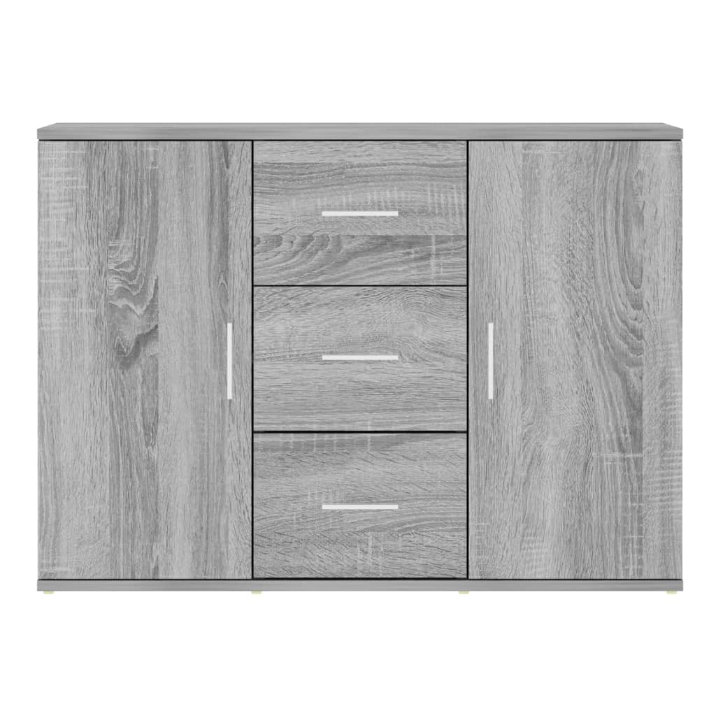 vidaXL Sideboard Grey Sonoma 91x29.5x65 cm Engineered Wood