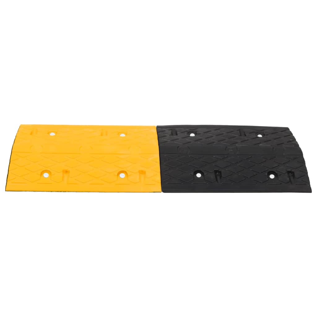 vidaXL Speed Hump Yellow&Black 97x32.5x4 cm Rubber