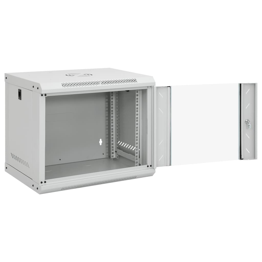 vidaXL 9U Wall Mounted Network Cabinet 19" IP20 53x40x45 cm