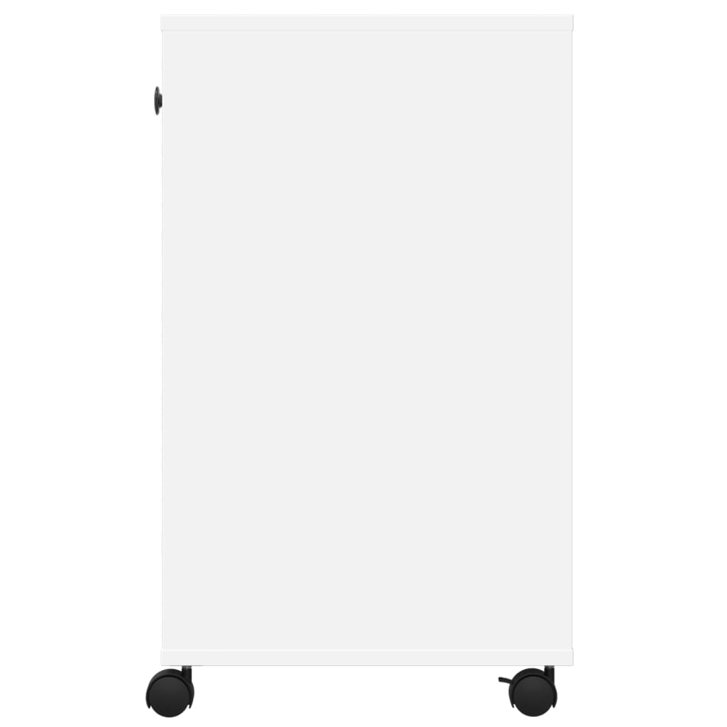 vidaXL Printer Stand with Wheels White 60x40x68.5 cm