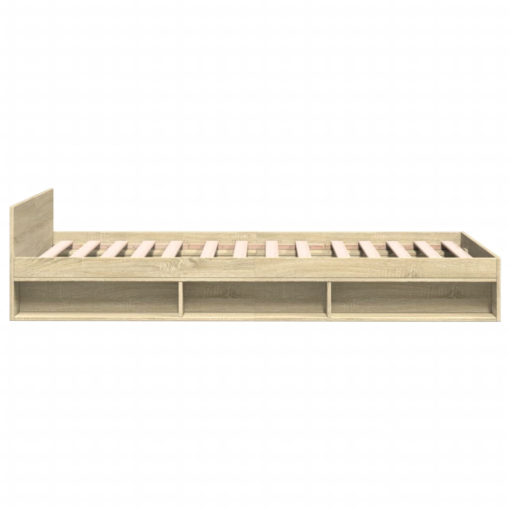 vidaXL Bed Frame with Drawer without Mattress Sonoma Oak 90x190 cm Single