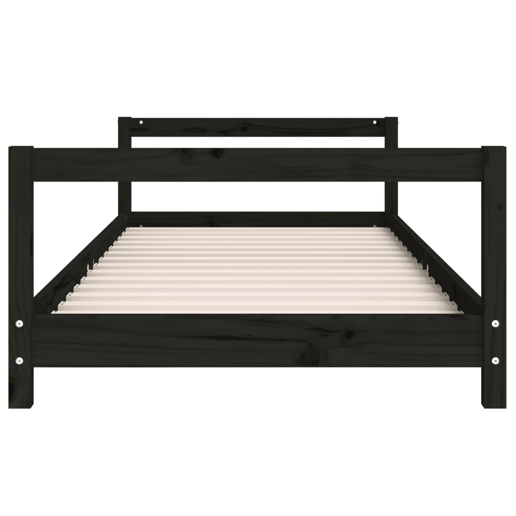 vidaXL Kids Bed Frame Black 80x200 cm Solid Wood Pine