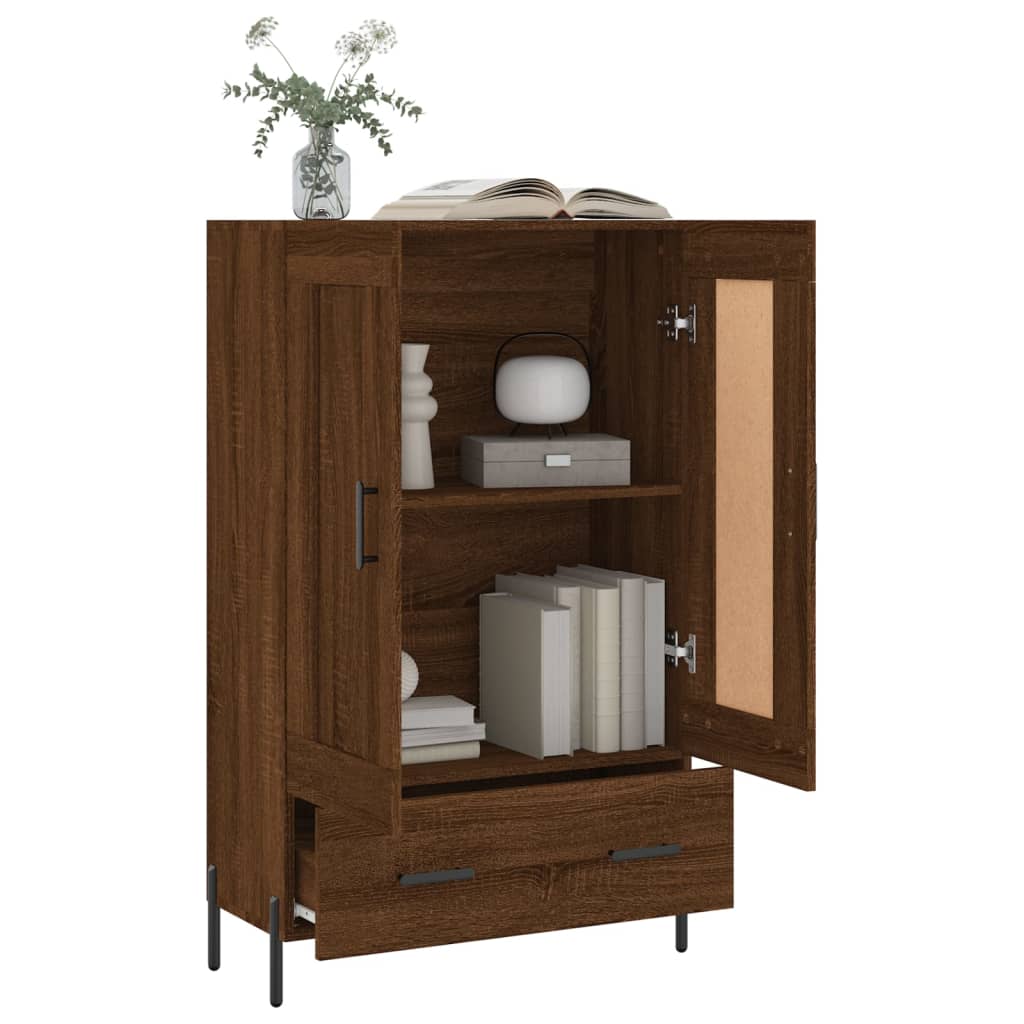 vidaXL Highboard Brown Oak 69.5x31x115 cm Engineered Wood