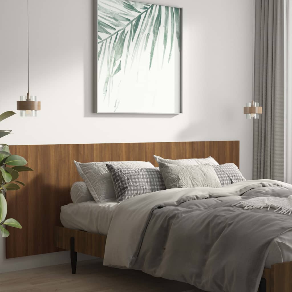 vidaXL Wall Headboard Brown Oak 240x1.5x80 cm Engineered Wood