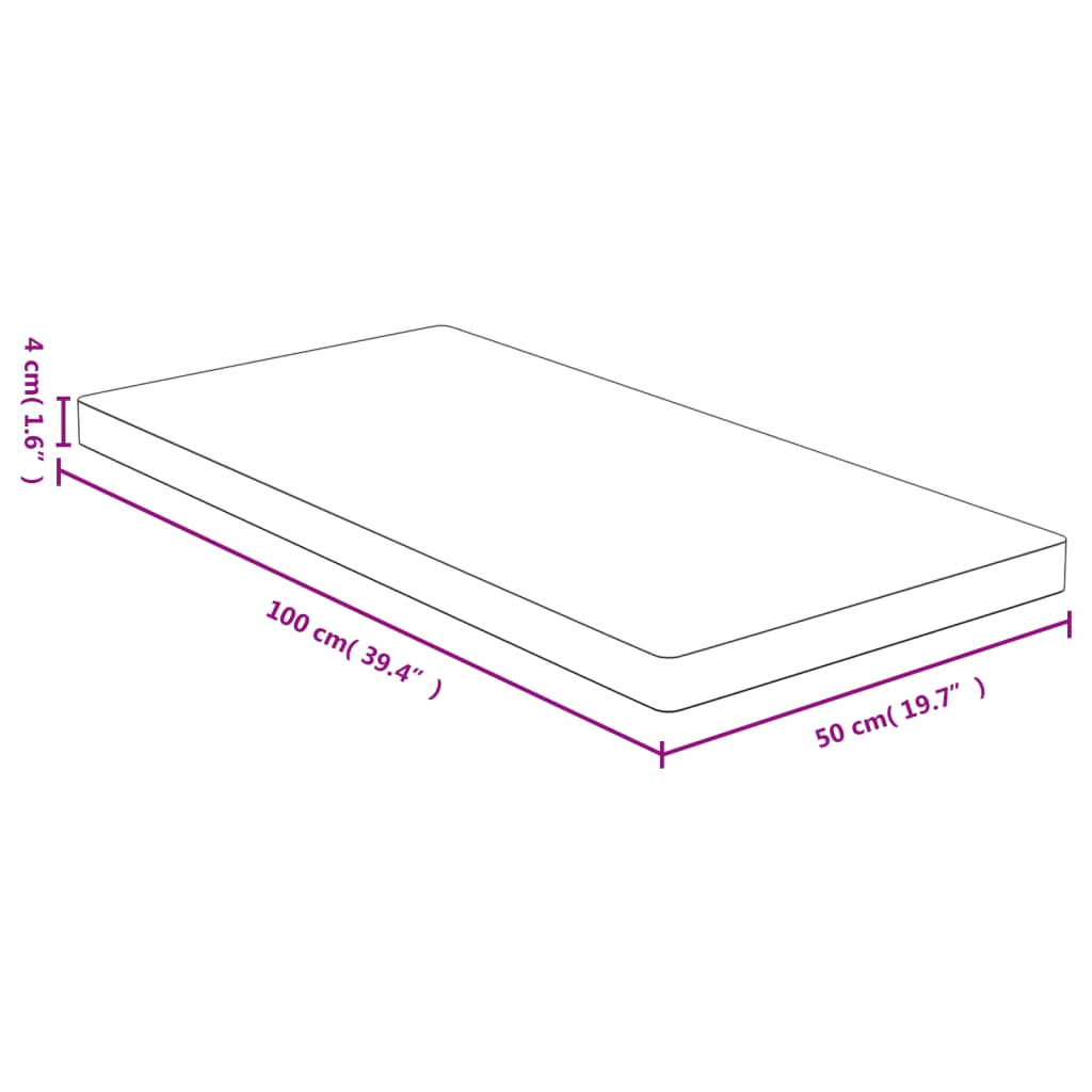 vidaXL Table Top 50x100x4 cm Bamboo