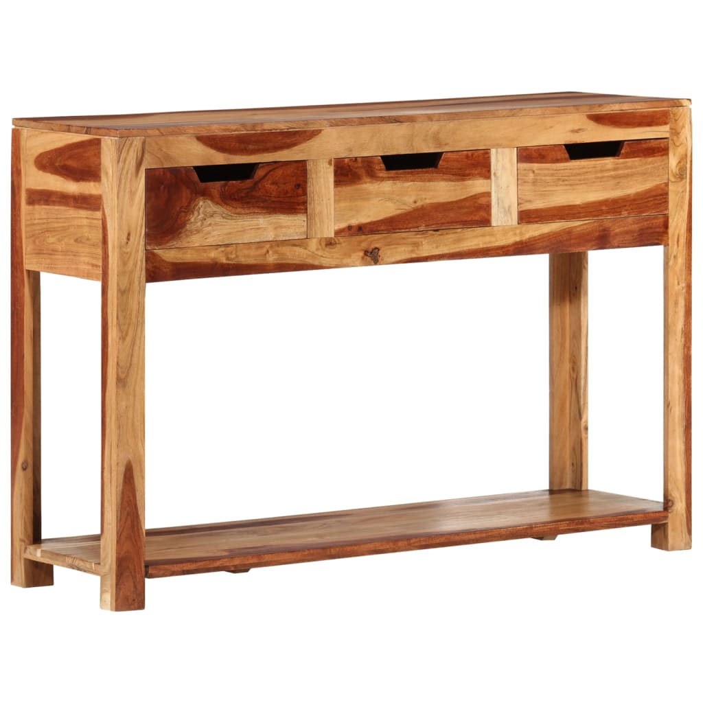 vidaXL Console Table 110x35x75 cm Solid Wood Acacia