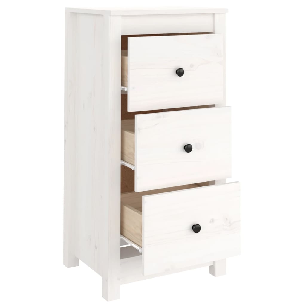 vidaXL Sideboards 2 pcs White 40x35x80 cm Solid Wood Pine