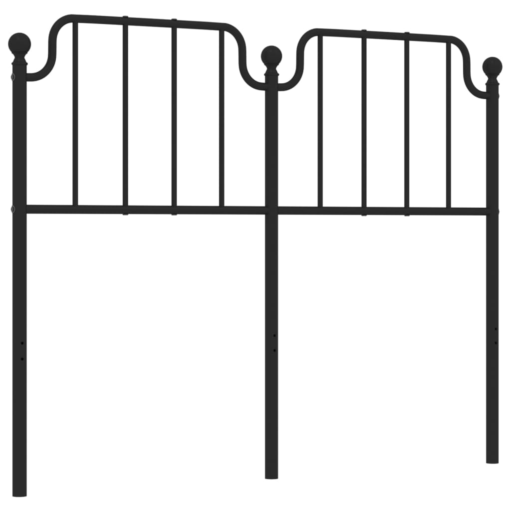 vidaXL Metal Headboard Black 120 cm