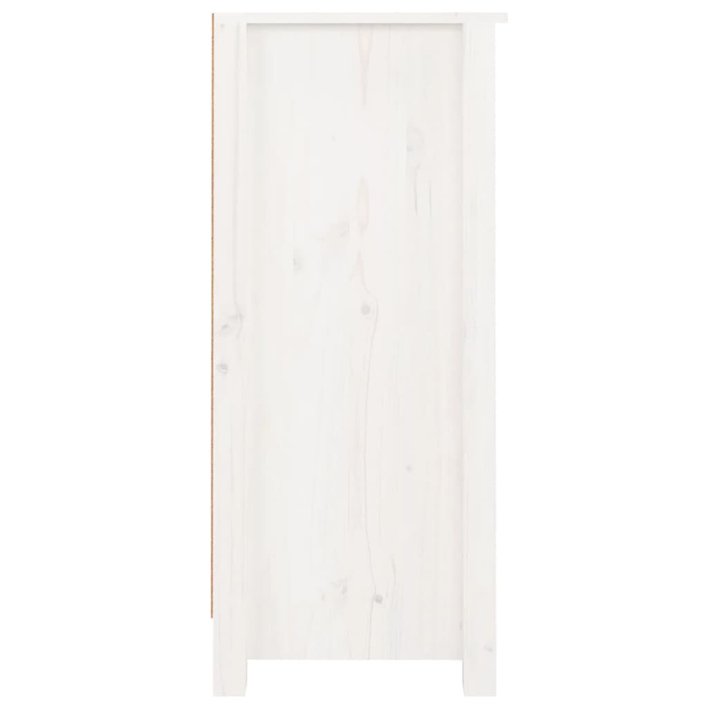 vidaXL Sideboard White 40x35x80 cm Solid Wood Pine