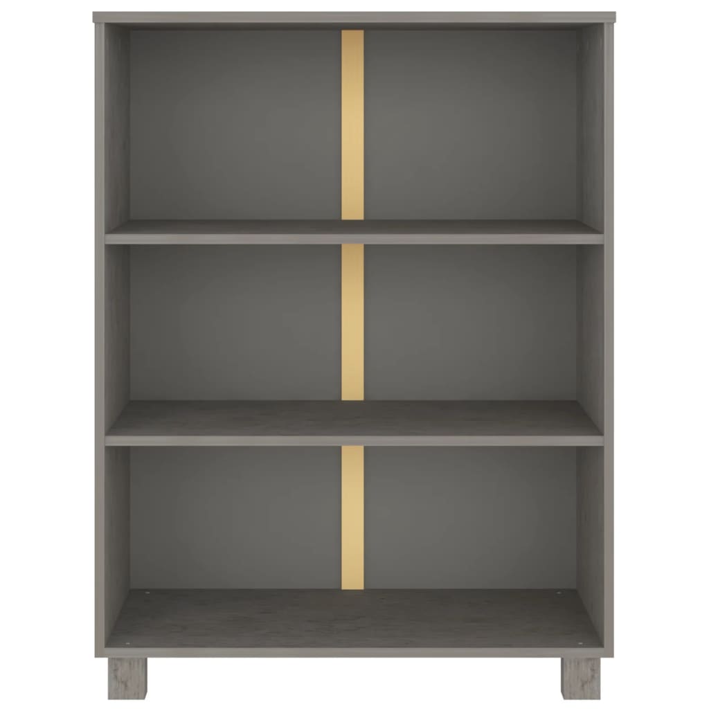 vidaXL Book Cabinet HAMAR Light Grey 85x35x112 cm Solid Wood Pine