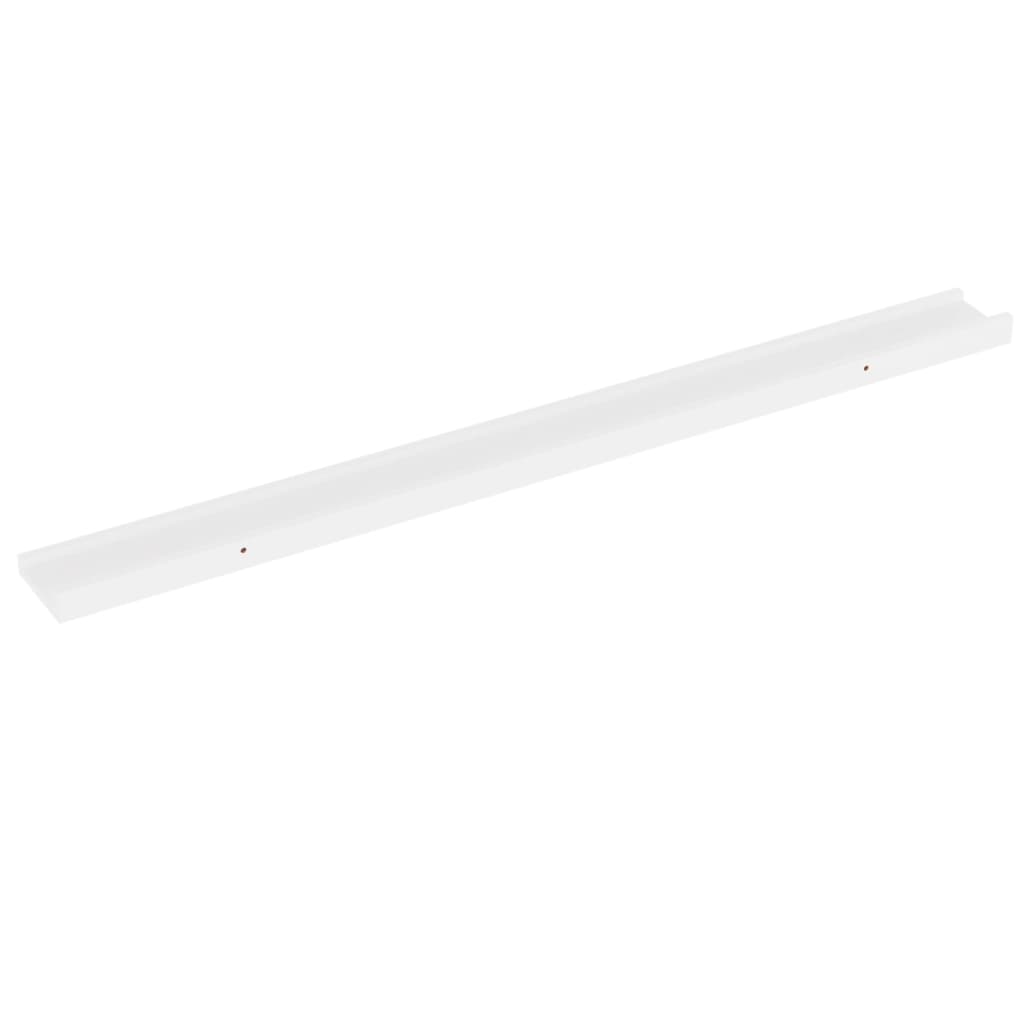 vidaXL Wall Shelves 2 pcs White 100x9x3 cm