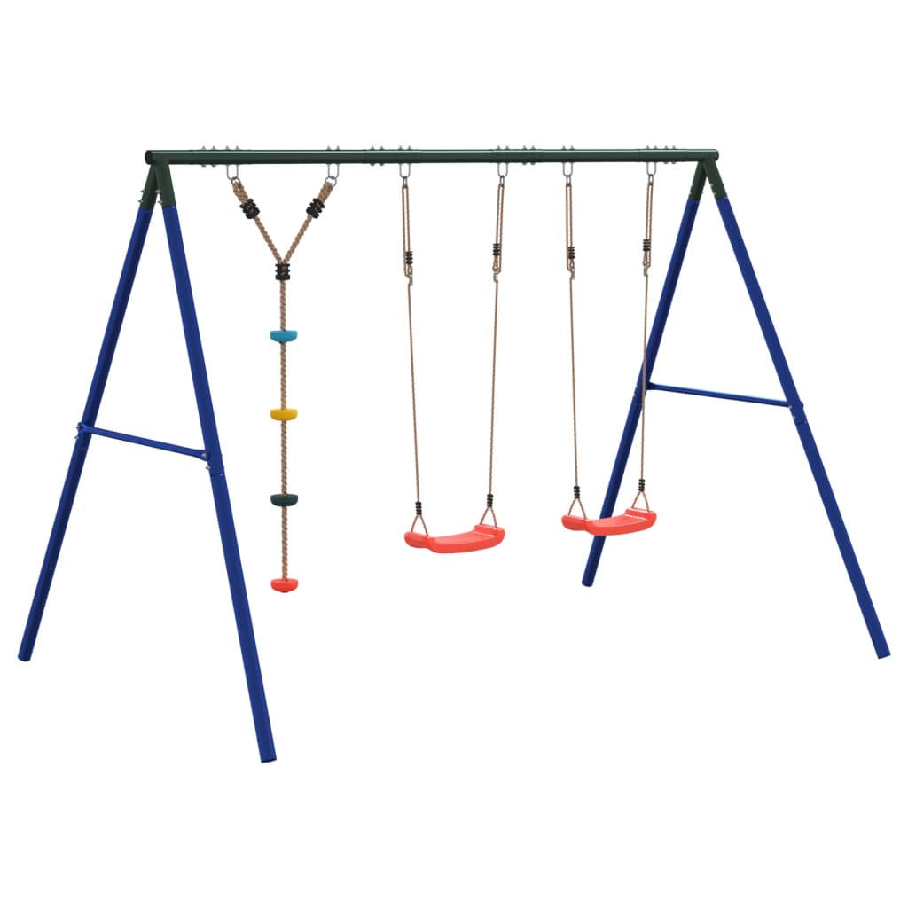 vidaXL Outdoor Swing Set with Swings and Disc Swing