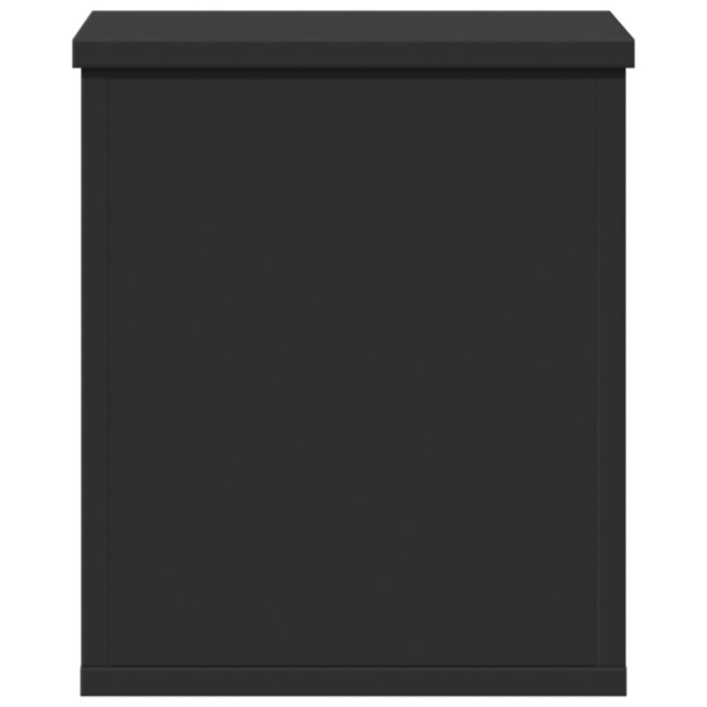 vidaXL Storage Box Black 30x35x35 cm Engineered Wood