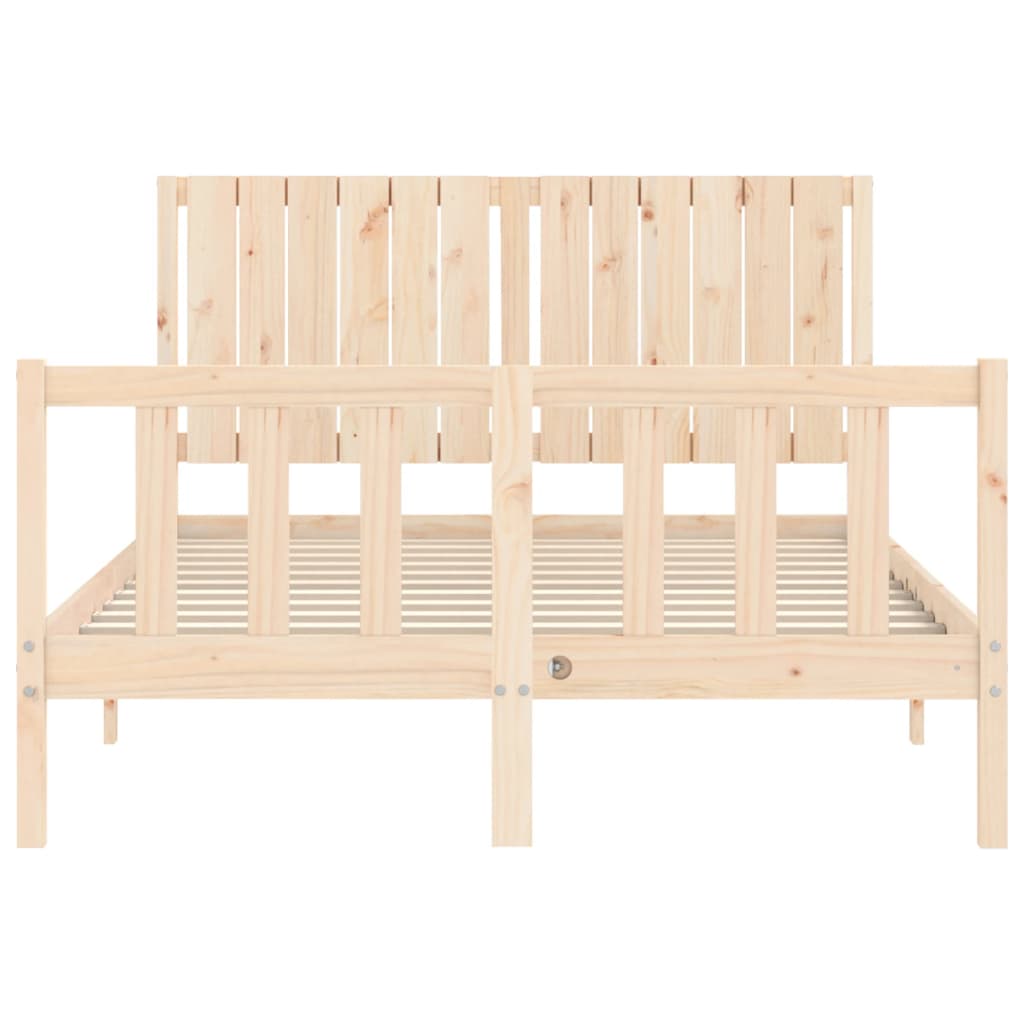 vidaXL Bed Frame without Mattress 140x200 cm Solid Wood Pine